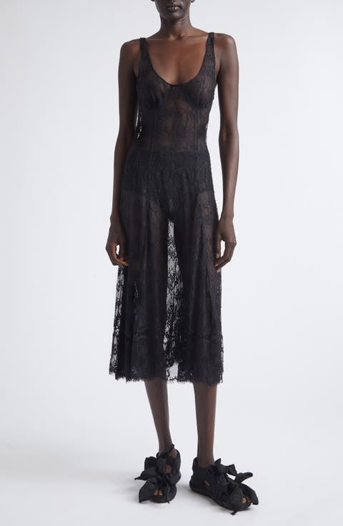 Pamela Sheer Lace Slipdress