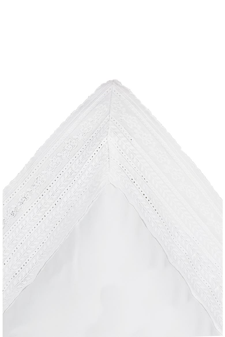 Elizabeth Lace Duvet Set, Alternate, color, WHITE