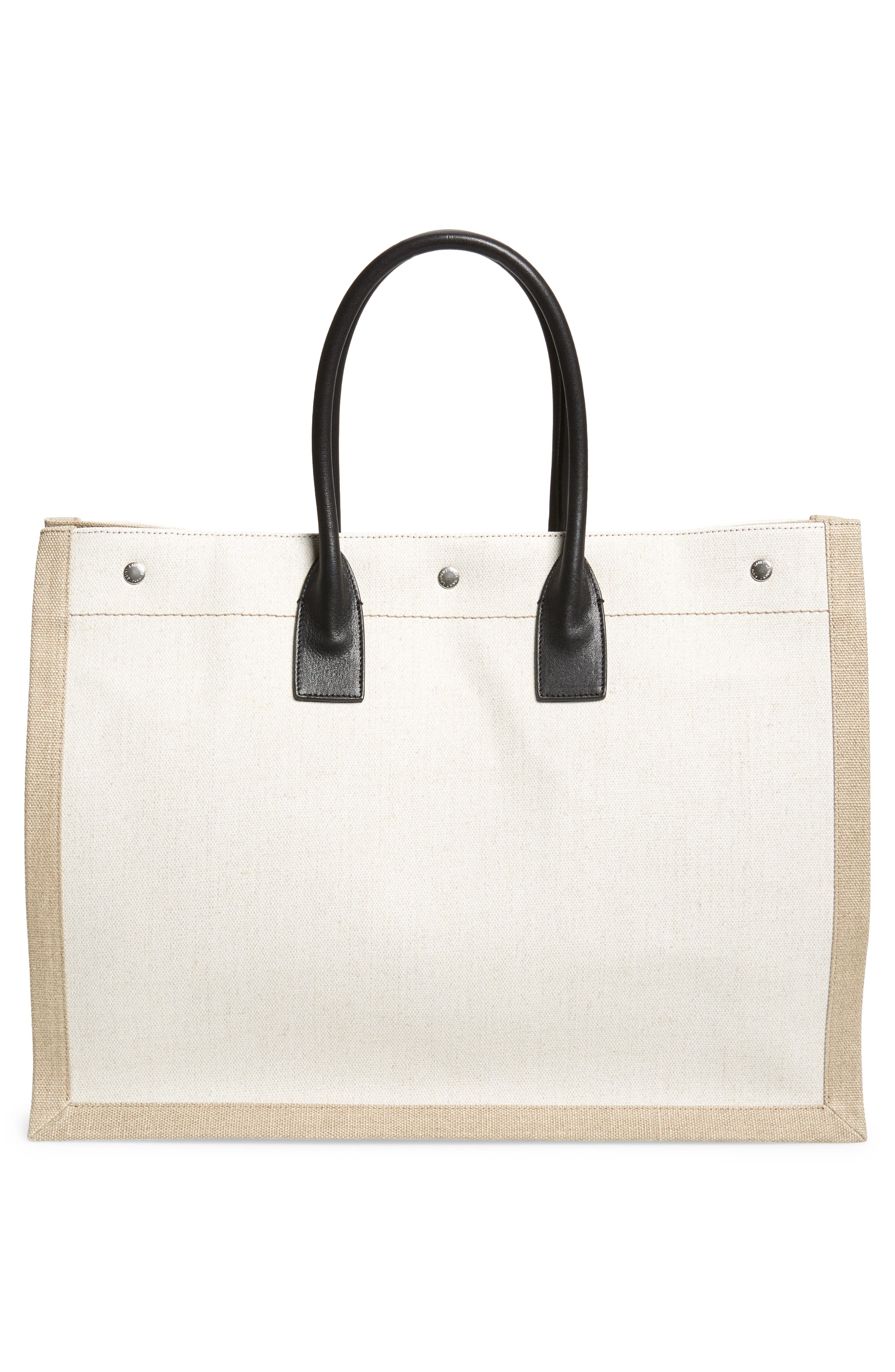 Noe Rive Gauche Logo Canvas Tote, Alternate, color, BLANC