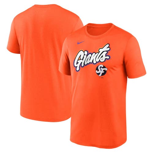 Nike Orange San Francisco Giants 2025 City Connect Team Phrase Legend Performance T-shirt
