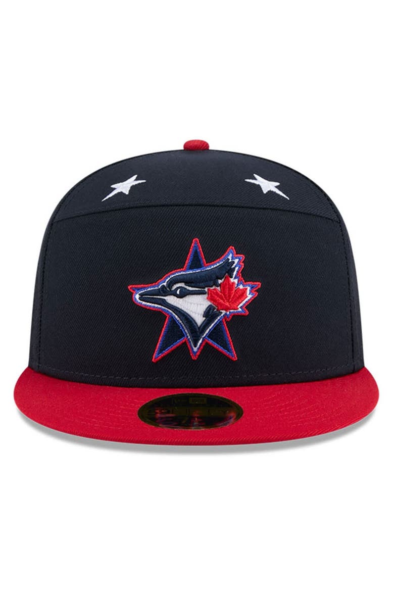 New Era Men's New Era Navy/Red Toronto Blue Jays 2025 MLB All-Star Game Workout Side Patch 59FIFTY Fitted Hat, Alternate, color,