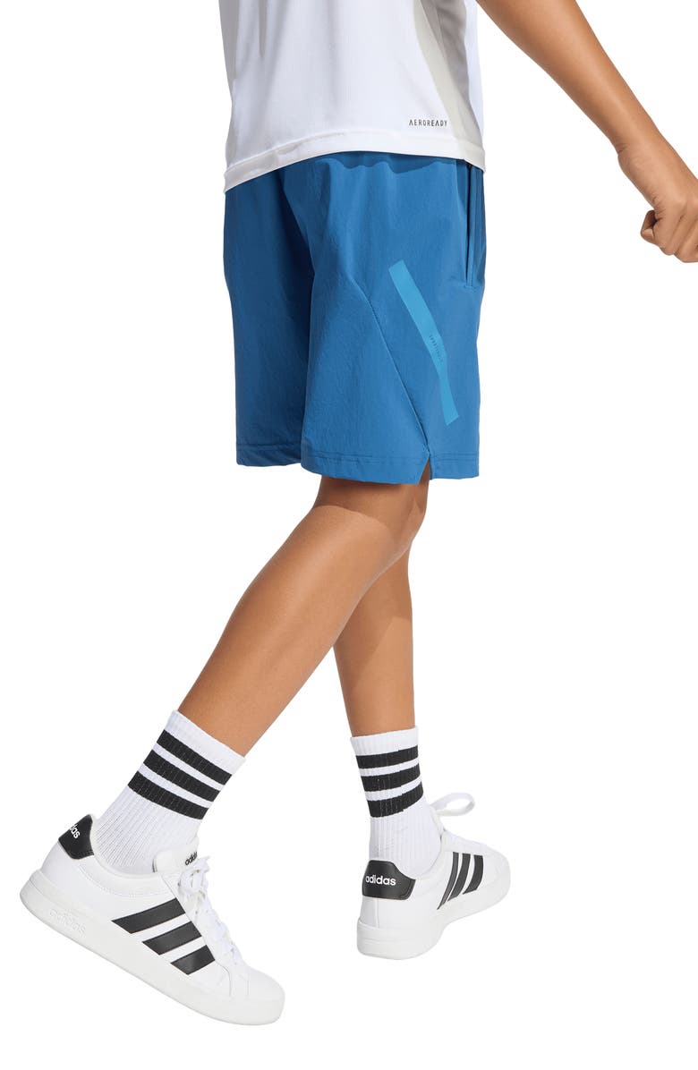 adidas Originals Kids' Z-N-E Woven Travel Shorts, Alternate, color, Dusky Petrol/ Dusky Ink