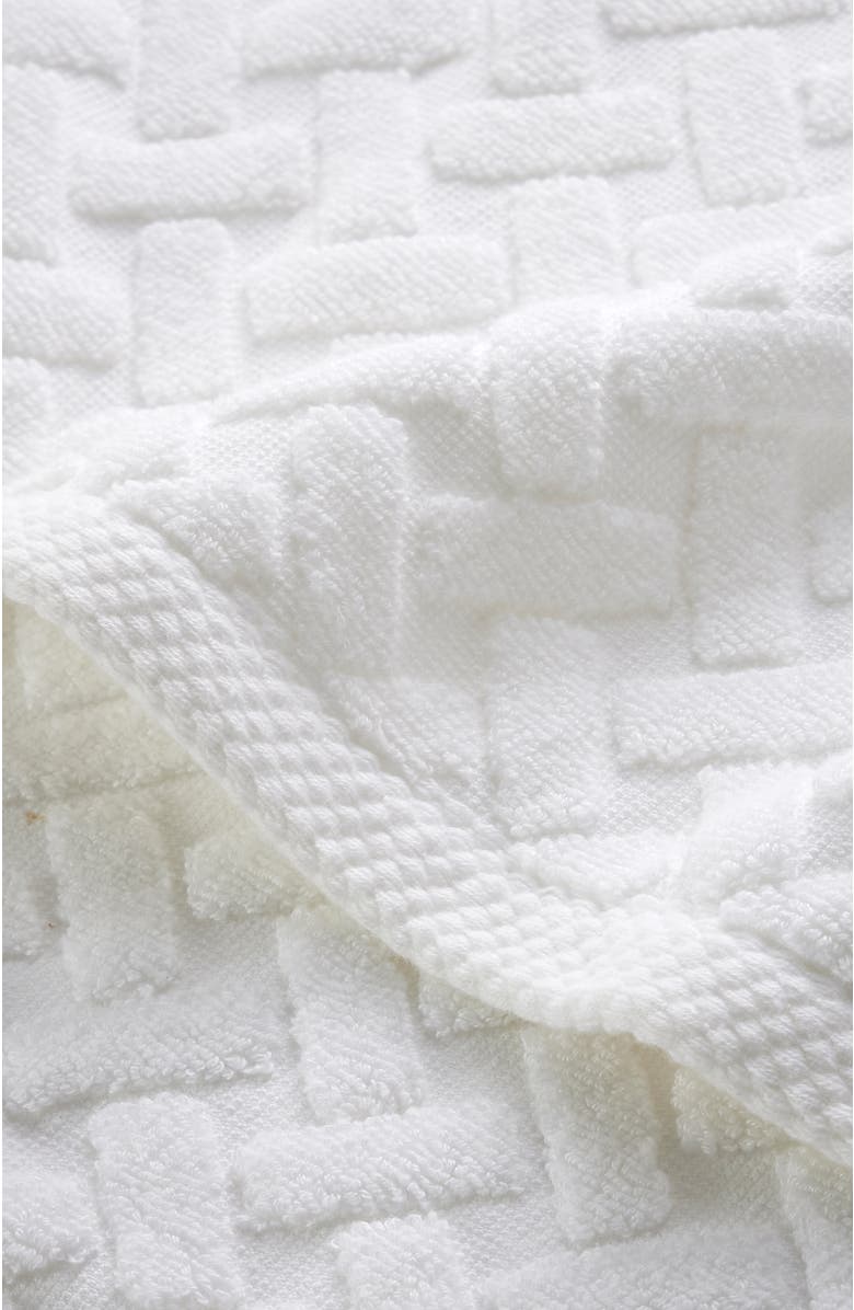 CHRISTY Trellis Textured Cotton Rayon Fibre Blend Soft Bath Towels, Alternate, color, White