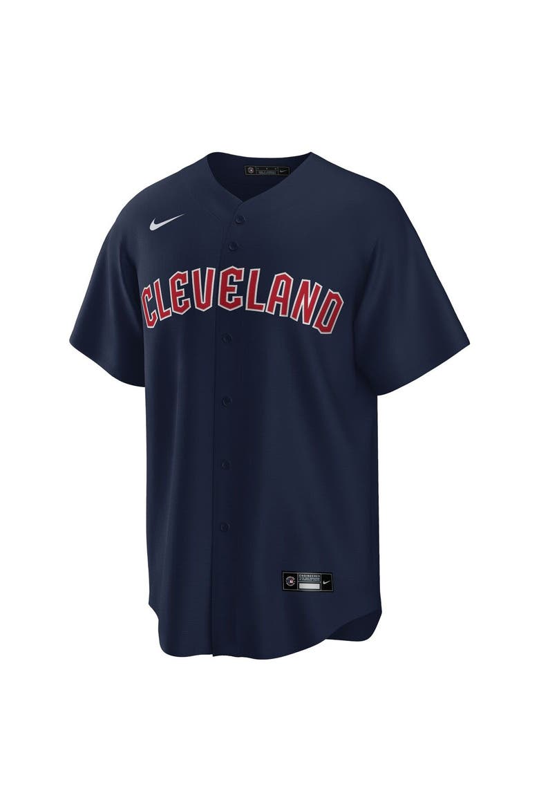Men's Nike Navy Cleveland Guardians Alternate Replica Jersey, Alternate, color, Navy
