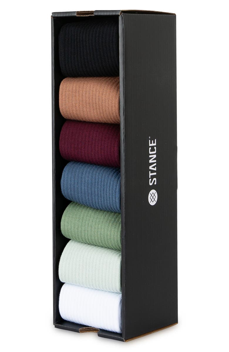 Stance 7 Days A Week Assorted 7-Pack Box Set Socks, Alternate, color, Multi
