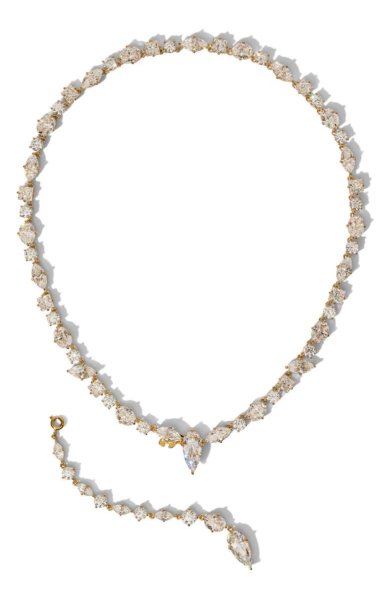 Nadri Riviera Convertible Y-Necklace, Alternate, color, Gold