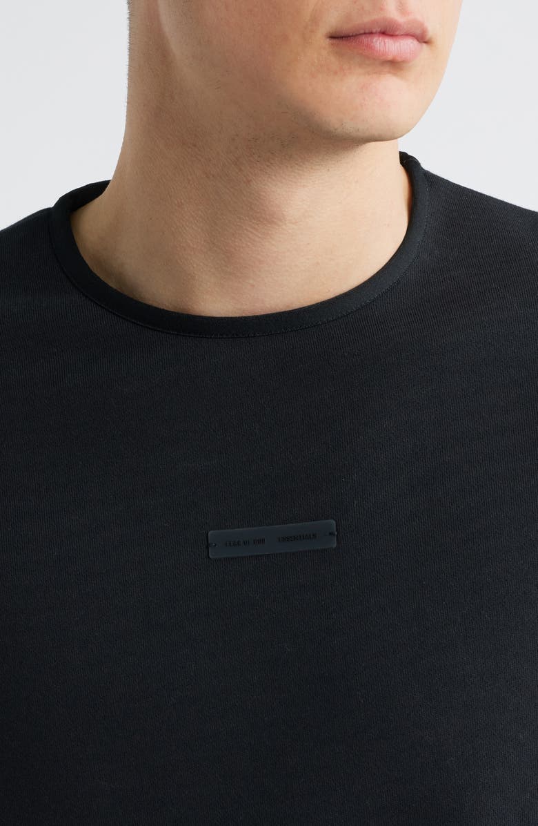 Fear of God Essentials Modern Fit Fleece Crewneck Sweatshirt, Alternate, color, Jet Black