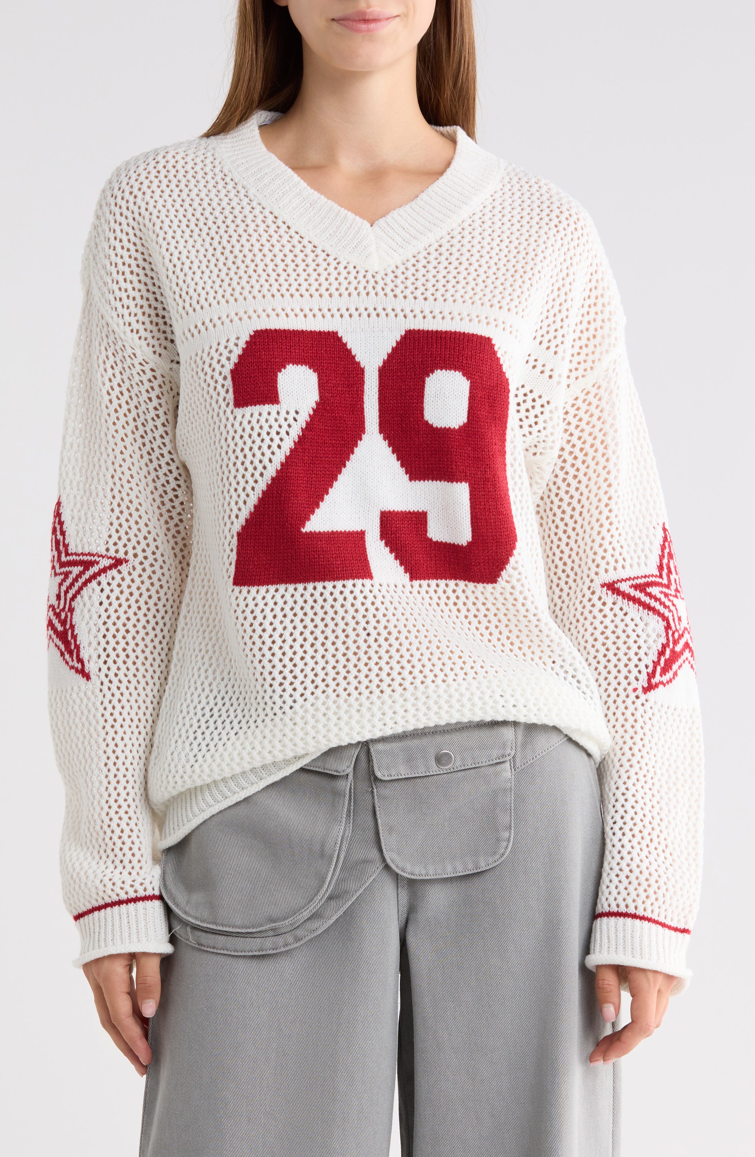 Korrin Graphic V-Neck Sweater