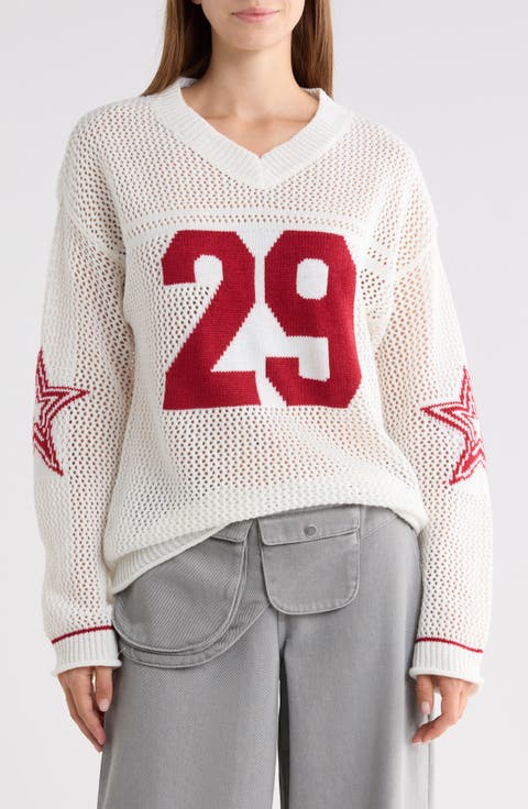 Korrin Graphic V-Neck Sweater