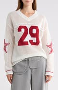 Princess Polly Korrin Graphic V-Neck Sweater