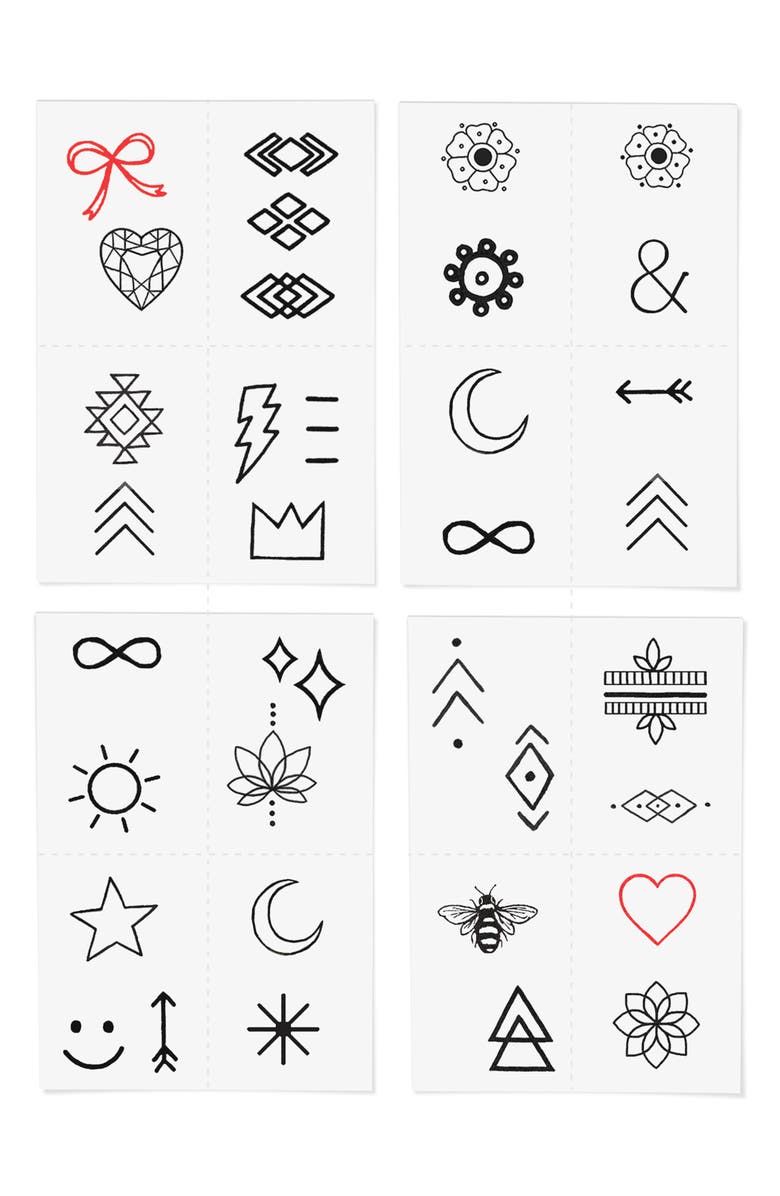 INKED by Dani Finger Tats Pack Temporary Tattoos, Alternate, color, 