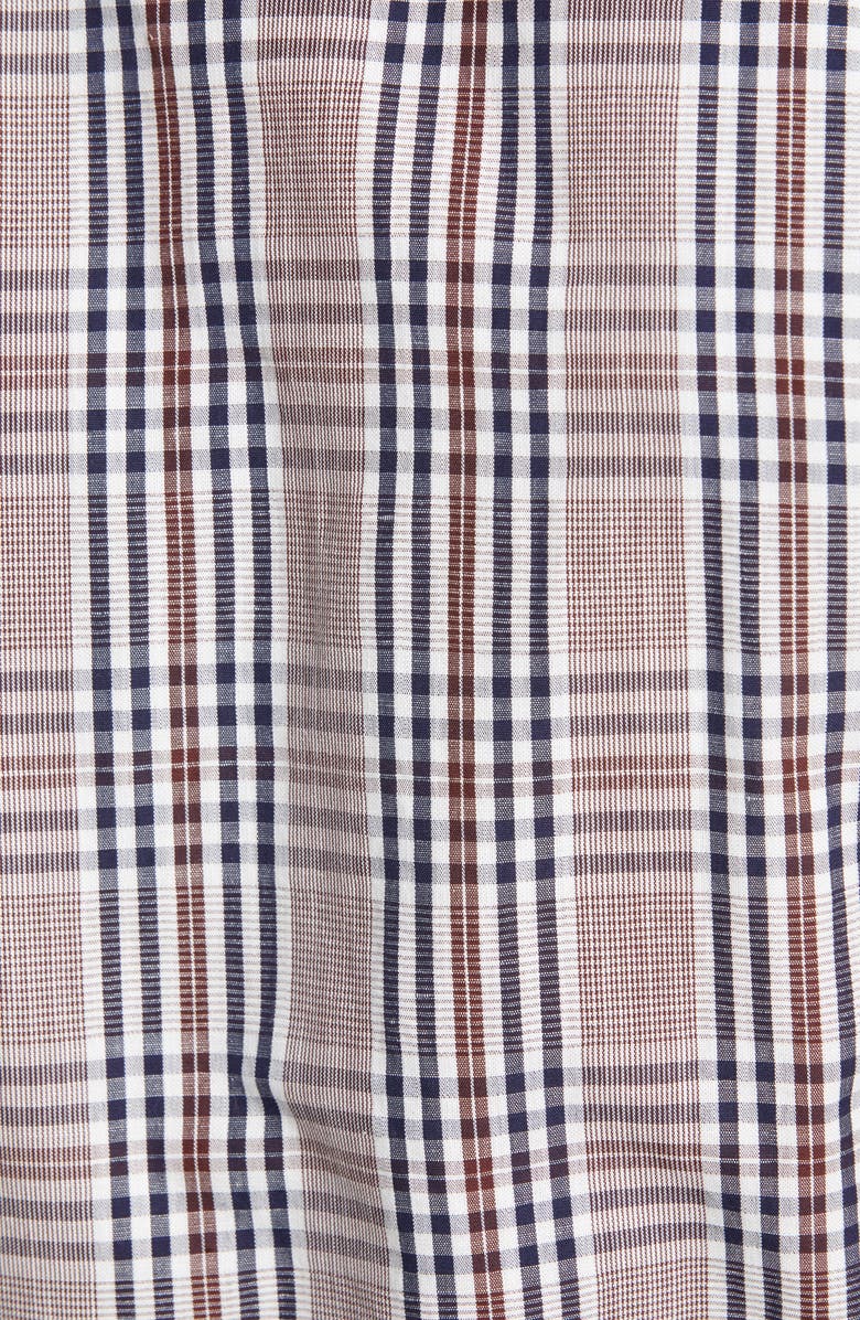ZEGNA Ermenegildo Zegna Classic Fit Plaid Cotton & Linen Button-Up Shirt, Alternate, color, 