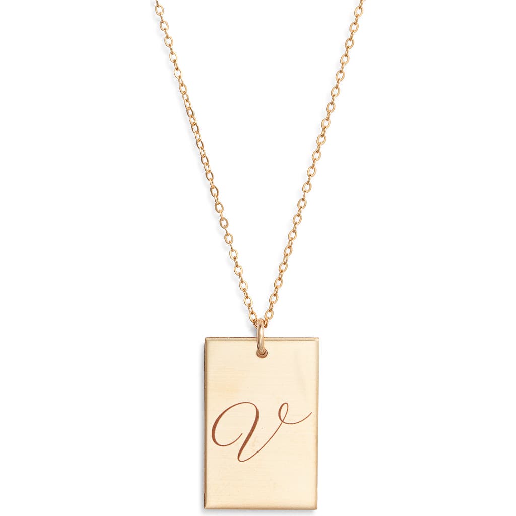 Set & Stones Stella Initial Pendant Necklace In Gold/v