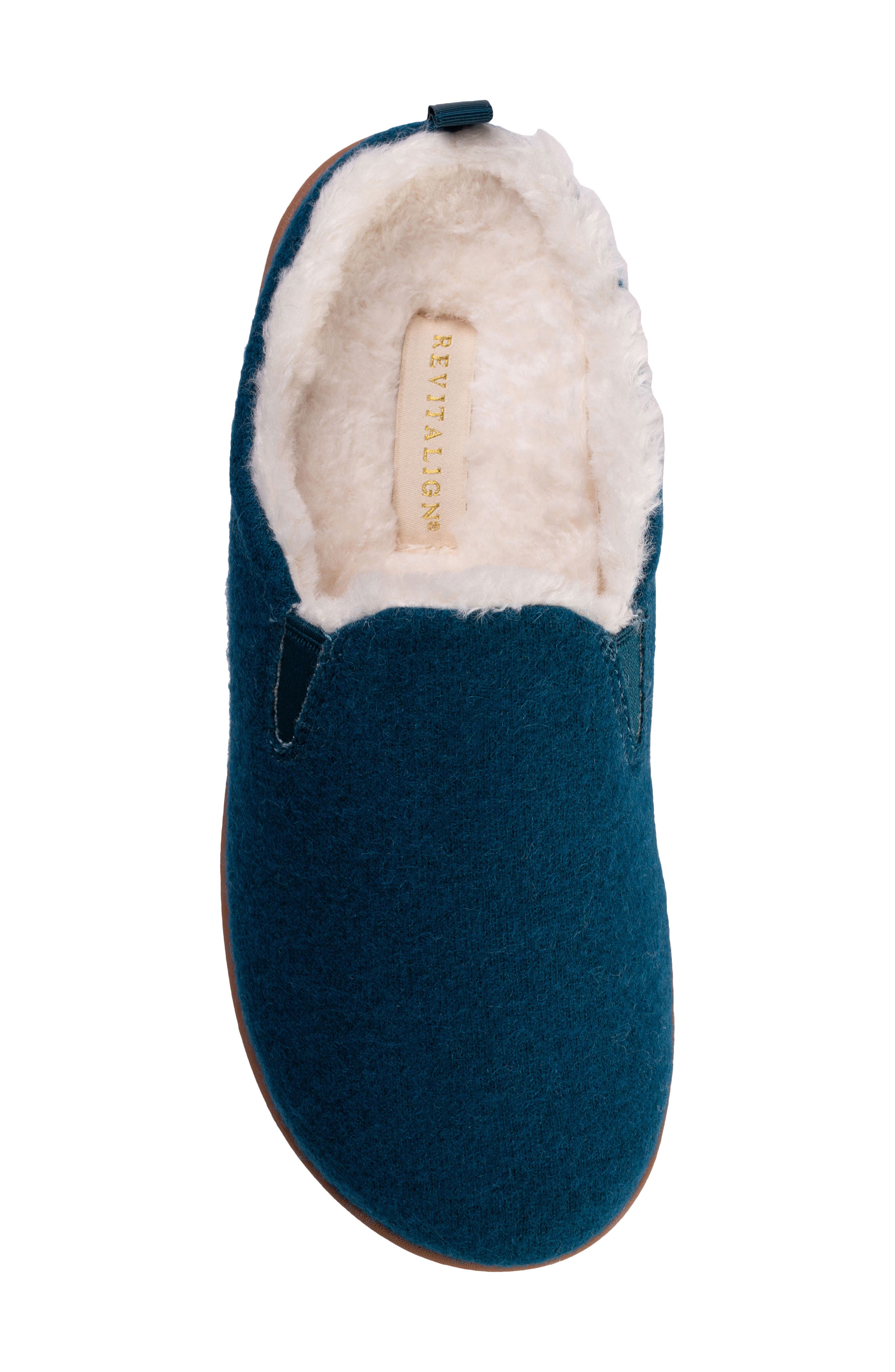 Revitalign Dundee Cozy Faux Shearling Lined Slipper, Alternate, color, Dark Teal