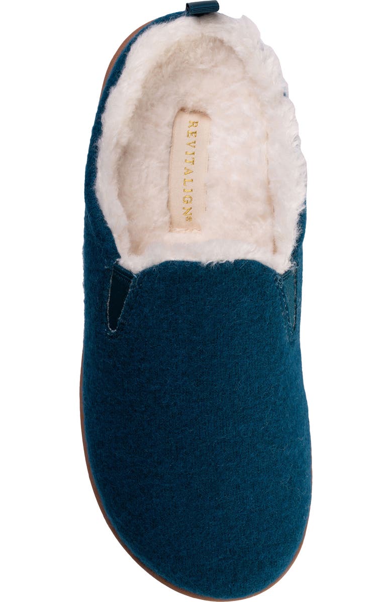 Revitalign Dundee Cozy Faux Shearling Lined Slipper, Alternate, color, Dark Teal