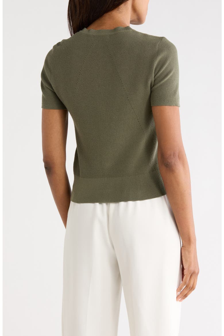 Plaza Short Sleeve Crop Cardigan, Alternate, color, OLIVE