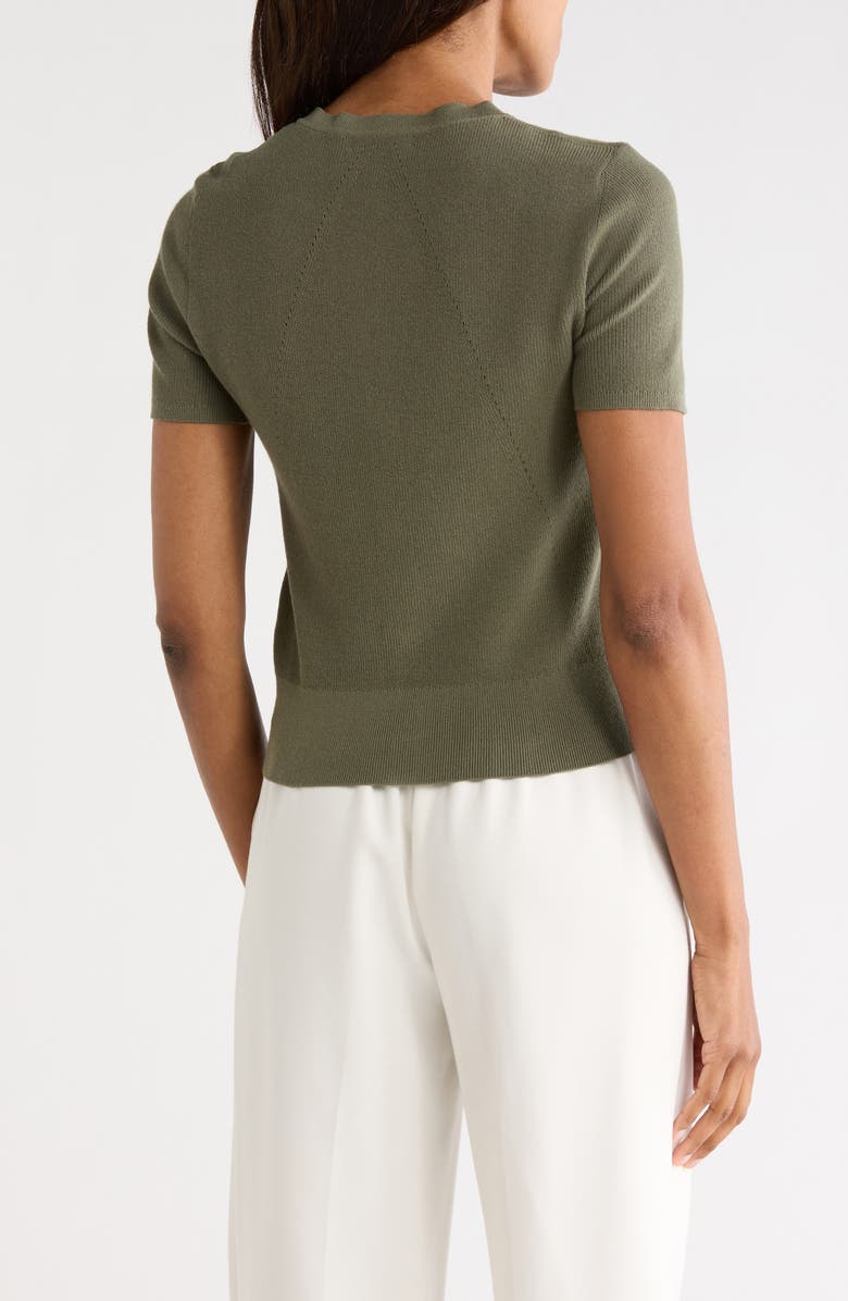 rag & bone Plaza Short Sleeve Crop Cardigan, Alternate, color, Olive