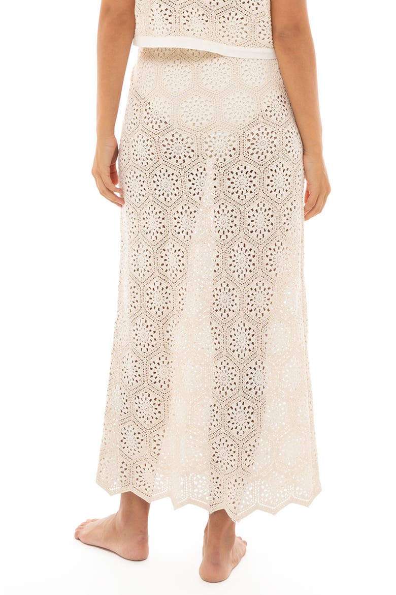 Tove Seed Crochet Cover-Up Maxi Skirt, Alternate, color, IVORY