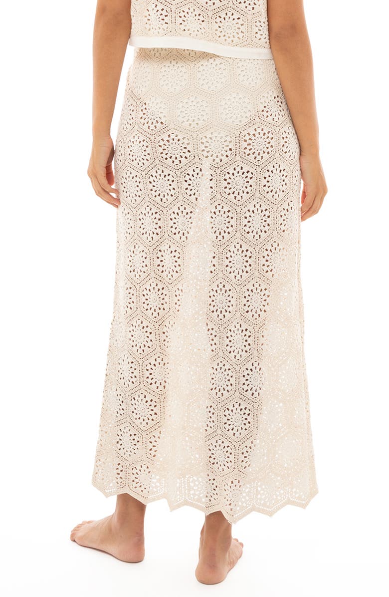Agua Bendita Tove Seed Crochet Cover-Up Maxi Skirt, Alternate, color, 