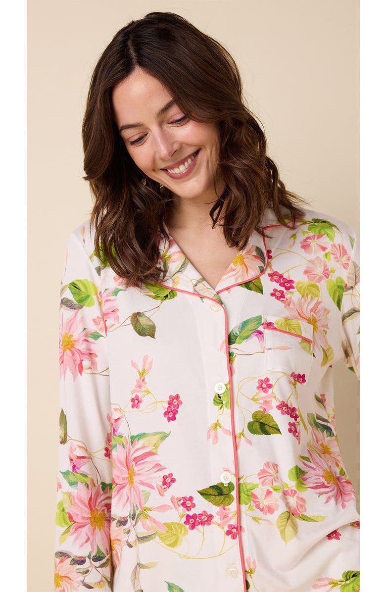 The Cat's Pajamas Pima Knit Pajama Print Set, Alternate, color, Carolina