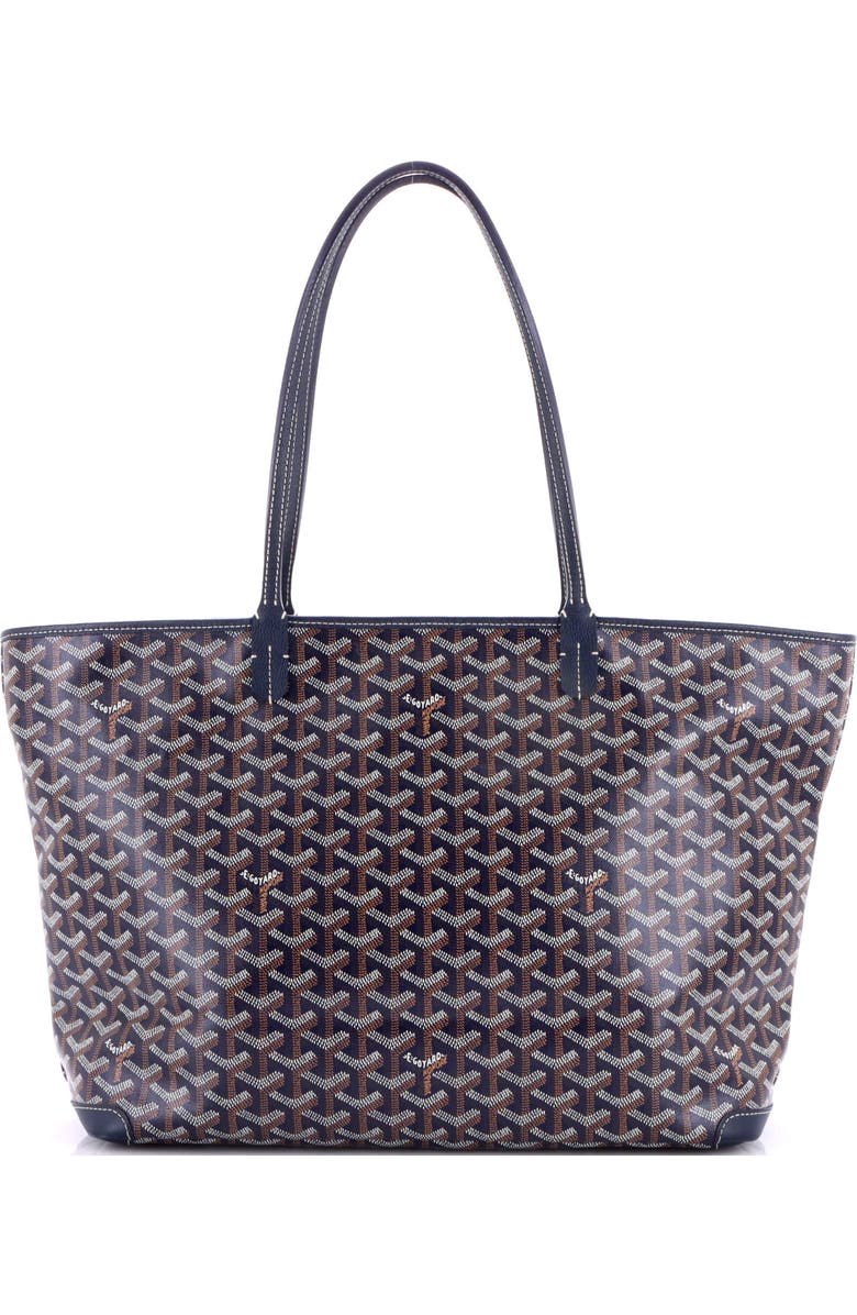 Pre-Owned Goyard Artois Tote Coated Canvas MM, Main, color, Blue