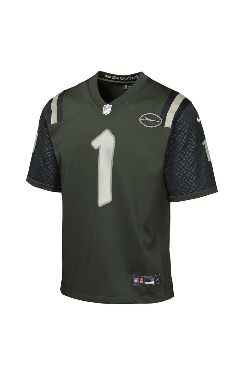 Nike Youth Nike Ahmad Sauce Gardner Gotham Green New York Jets 2025 Rivalries Collection Game Jersey, Alternate, color, Green