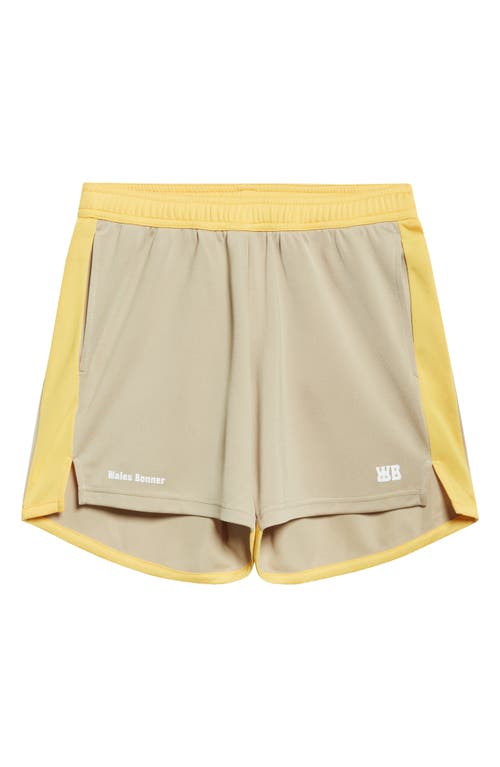 Shop Wales Bonner Home Jersey Shorts In Beige/yellow