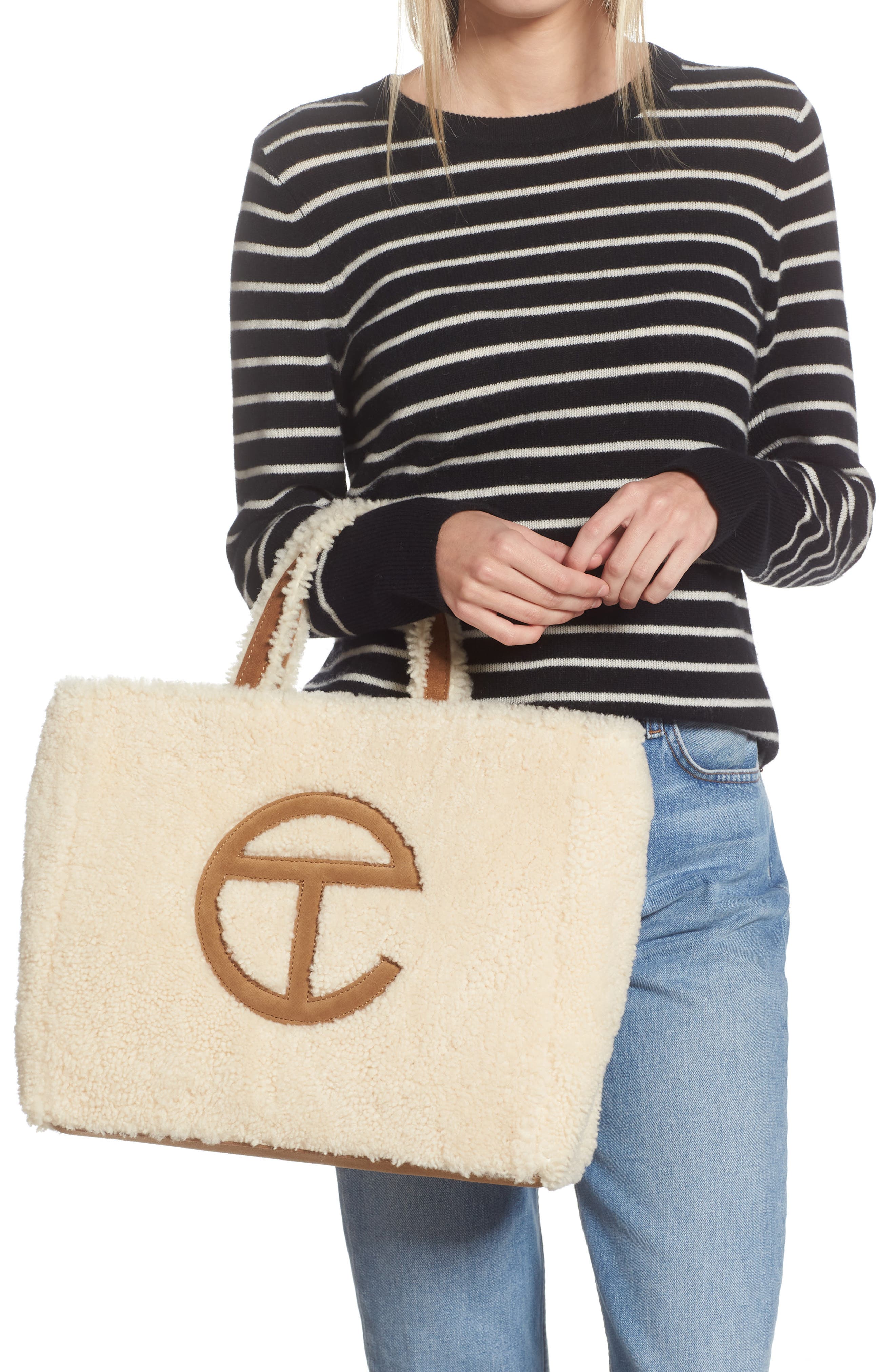 UGG<sup>®</sup> x TELFAR Medium Genuine Shearling Shopper, Alternate, color, 