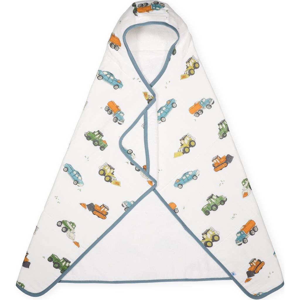 Little Unicorn Cotton Muslin & Terry Hooded Towel In Multi