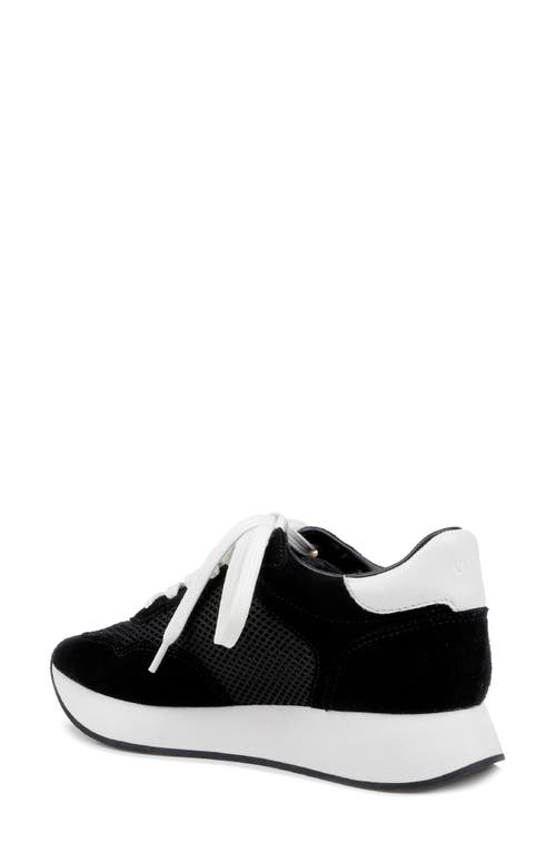 L'agence Deepa Mixed Media Running Sneaker In Black