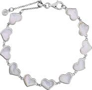 Jan Leslie All Around Heart Bracelet Set In Sterling Silver