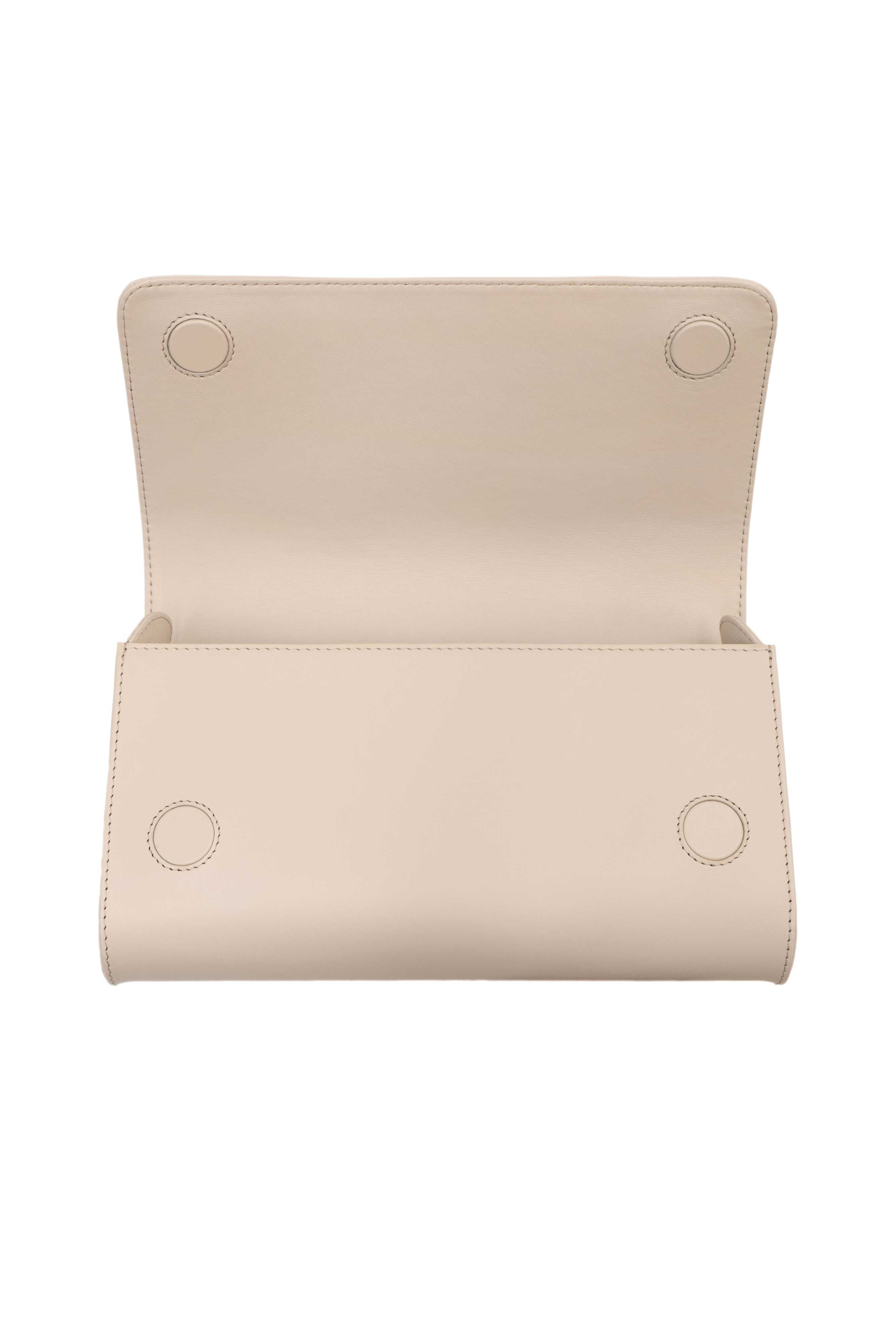 PERRIN PARIS La Corsette Clutch, Alternate, color, Crème / Black