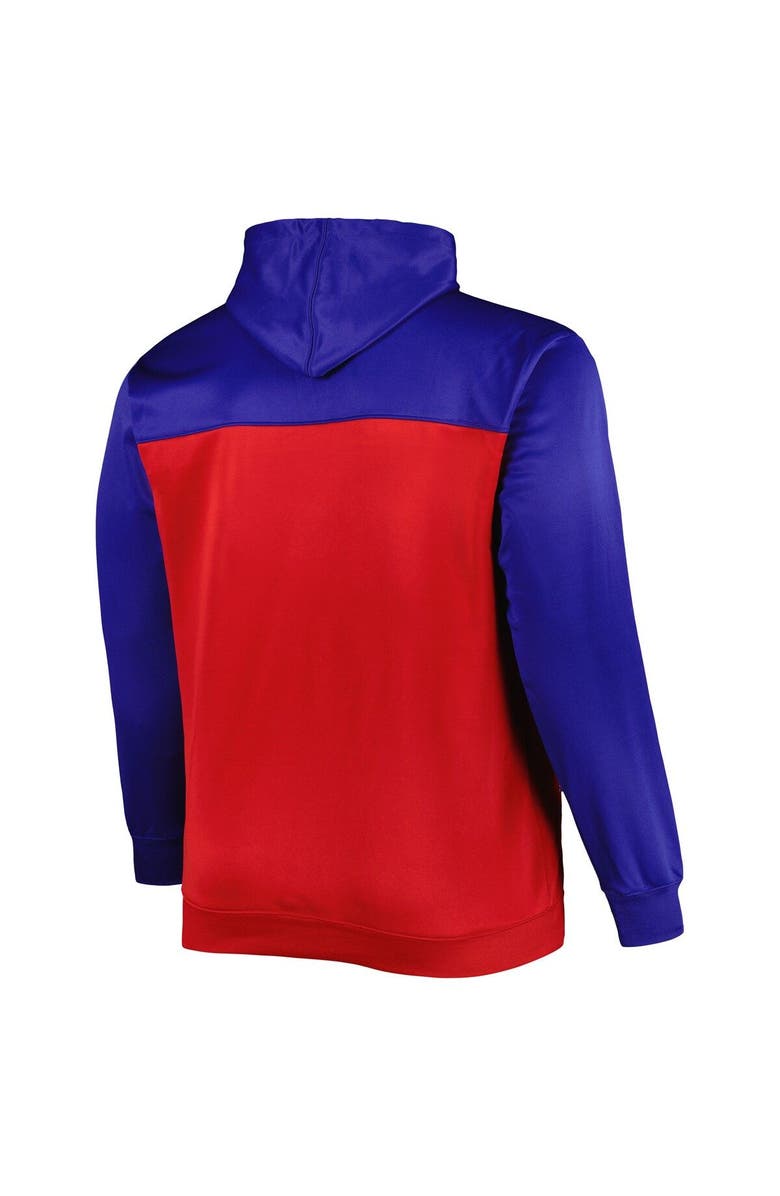 PROFILE Men's Royal/Red Chicago Cubs Big & Tall Yoke Full-Zip Hoodie, Alternate, color, 