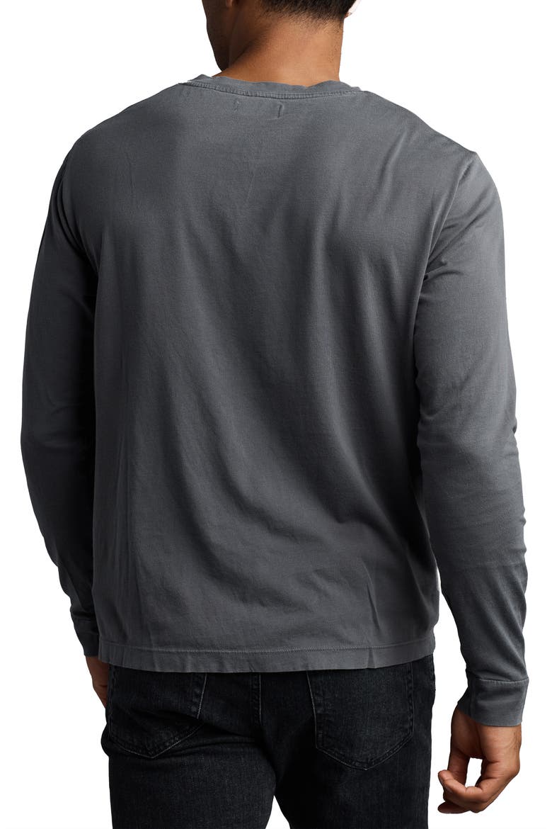 Asher Standard Long Sleeve Cotton T-Shirt, Alternate, color, FADED BLACK