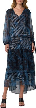 Diane von Furstenberg Zena Long Sleeve Maxi Dress