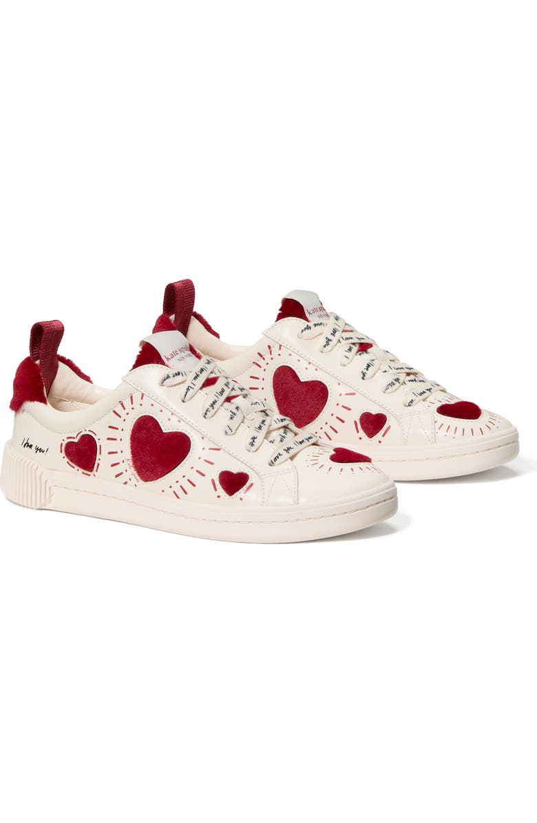 Kate Spade New York k as in kate sneaker, Alternate, color, Cream