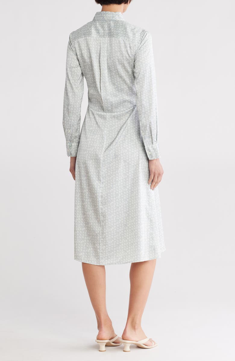 rag & bone Danica Print Satin Shirtdress, Alternate, color, Grey Multi