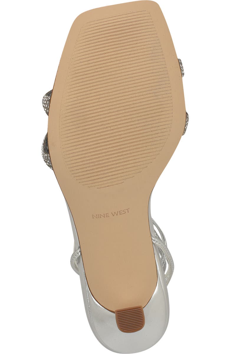 Nine West Raqchel Ankle Wrap Sandal, Alternate, color, Silver
