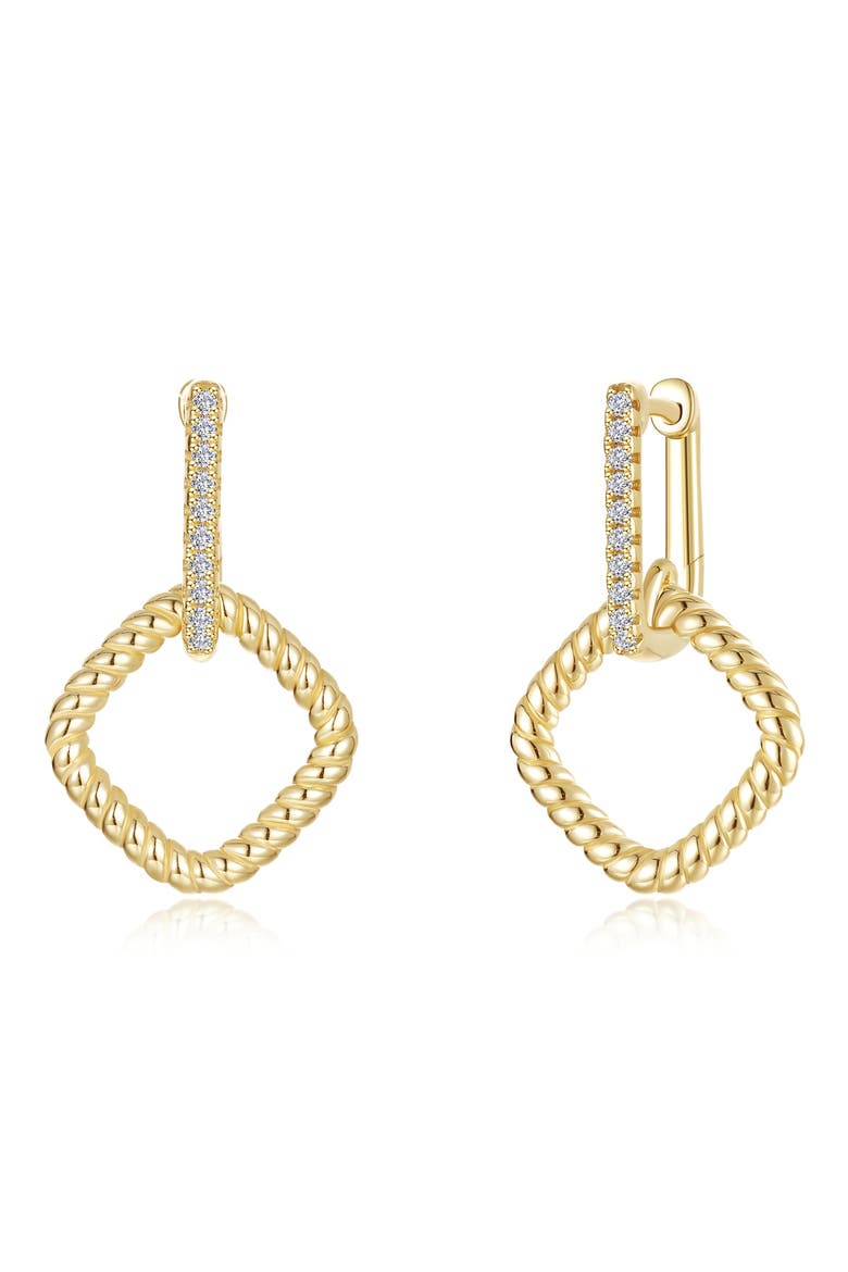 Celesta Cube Dangle Earrings, Main, color, GOLD