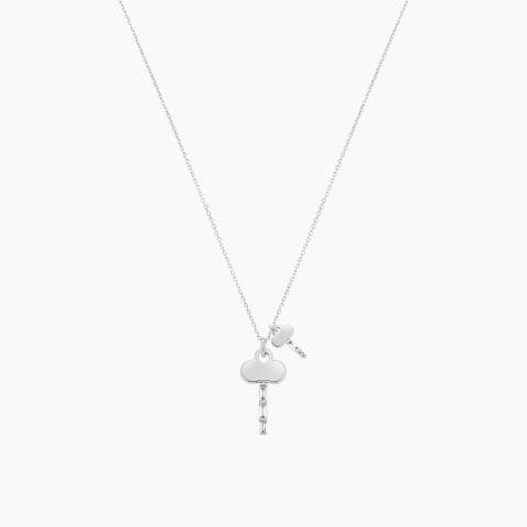 18k Gold Plated Sterling Silver Kailyn Double Key Pendant Necklace Gift Idea