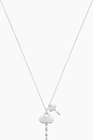 Bearfruit Jewelry 18k Gold Plated Sterling Silver Kailyn Double Key Pendant Necklace Gift Idea