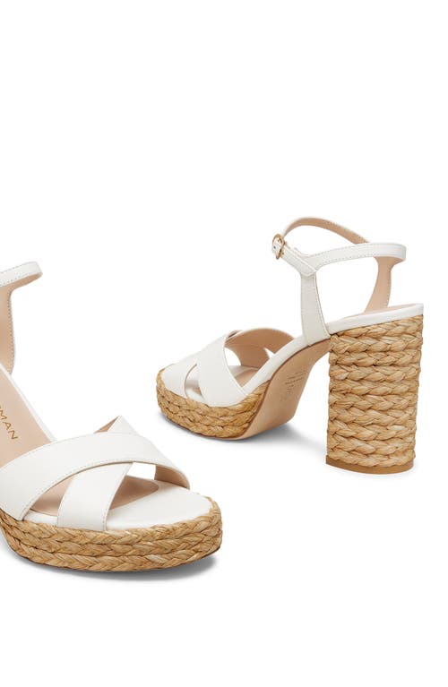 Stuart Weitzman Dayna Platform Sandal In Cream/natural