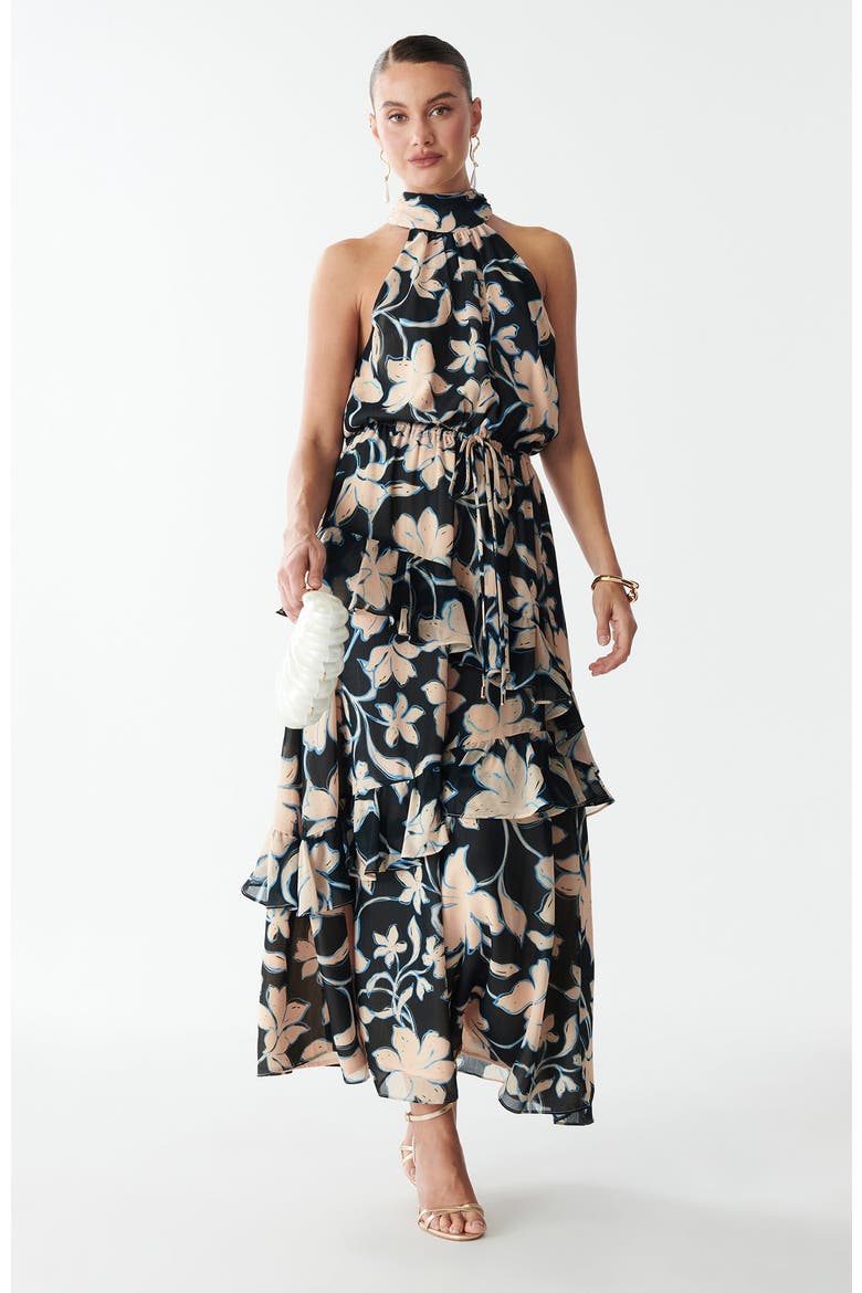 Olia Midi Dress, Alternate, color, Falling Garden