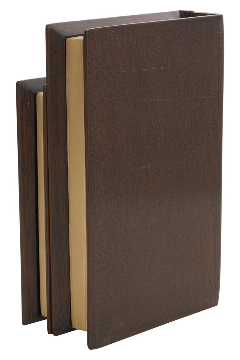 Set of 3 War & Peace Decorative Keepsake Boxes, Alternate, color, BROWN