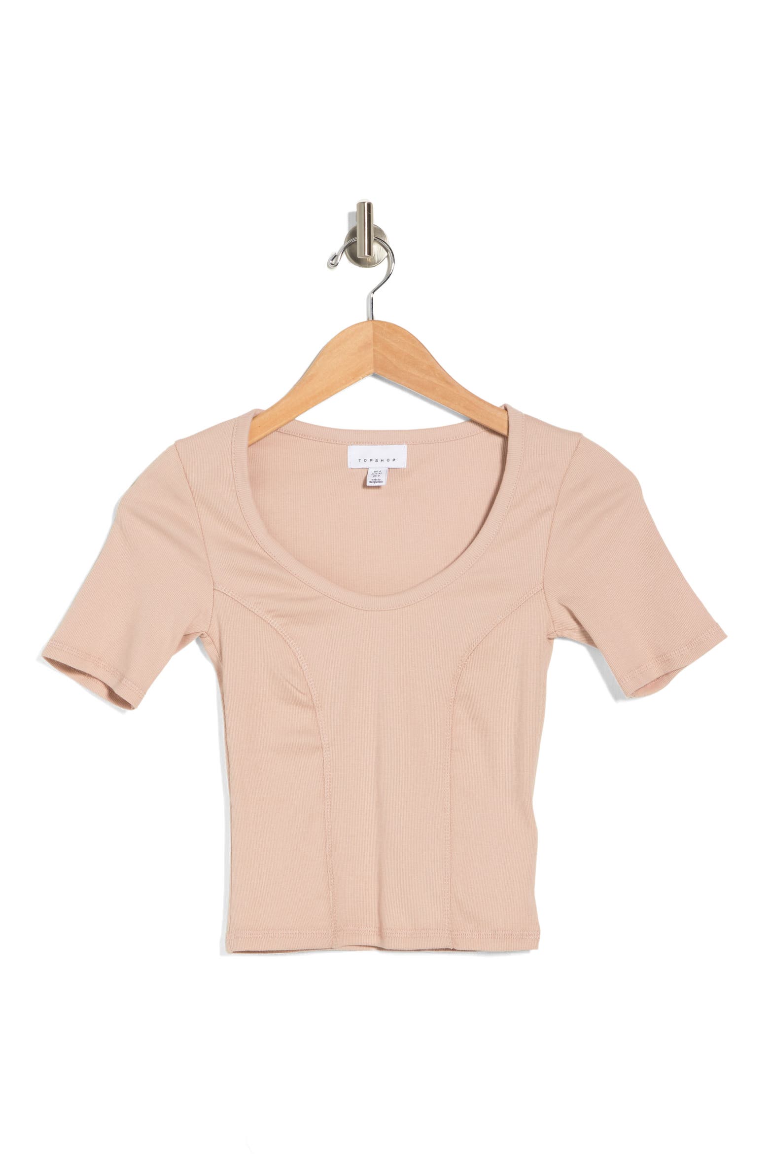 Short Line Model Topshop Short Sleeve Seam Tee (Women) | Nordstromrack