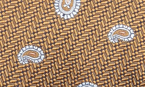 Brioni Paisley Silk Tie In Brown
