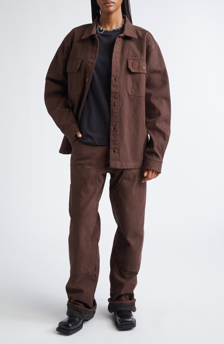 Sky High Farm Workwear Cotton Canvas Work Overshirt, Alternate, color, Brown