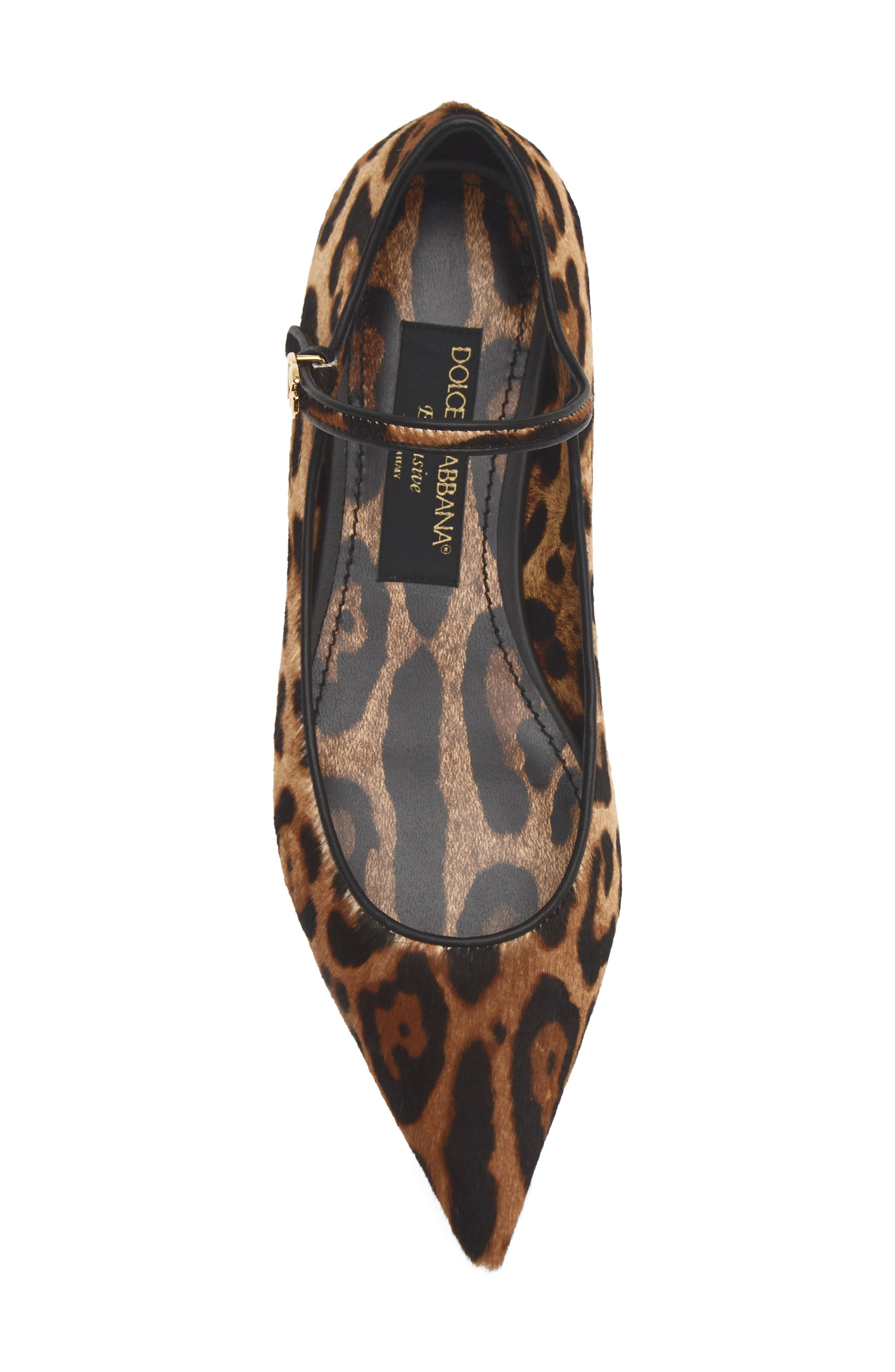 Leopard Print Genuine Calf Hair Ballerina Flat (Nordstrom Exclusive), Alternate, color, HK5JF LEO NEW