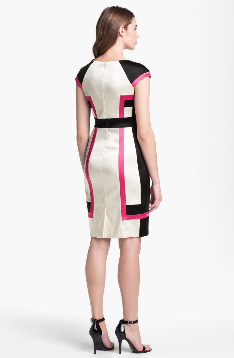 JAX Colorblock Cap Sleeve Sheath Dress, Alternate, color, 