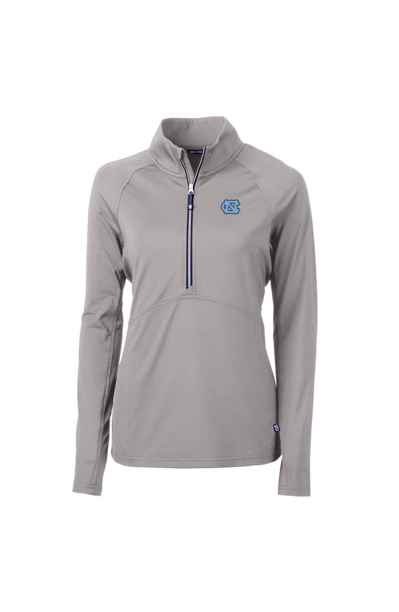 Cutter & Buck Women's Cutter & Buck Gray North Carolina Tar Heels Adapt Eco Knit Half-Zip Pullover Jacket, Main, color, Gray